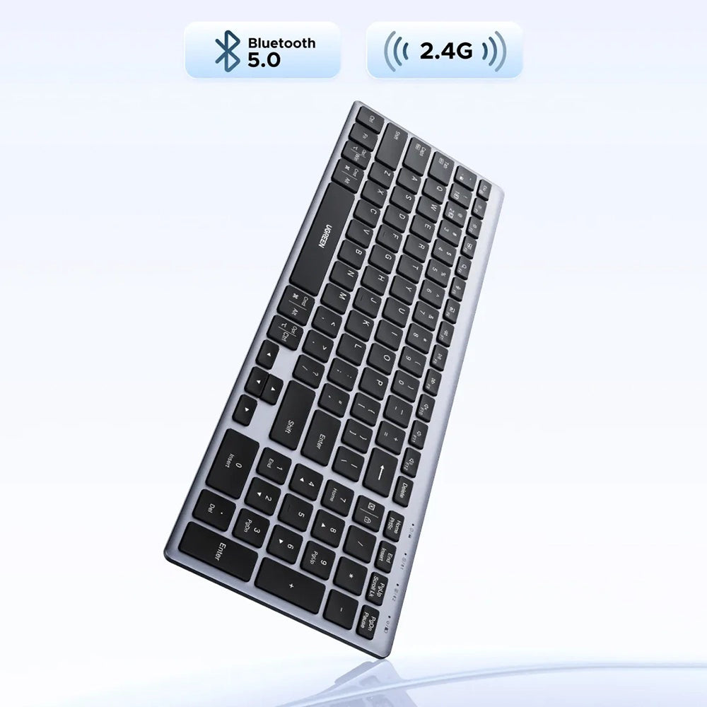 Ασύρματο Πληκτρολόγιο UGREEN K552 (75163), BT / Wi-Fi, Μαύρο