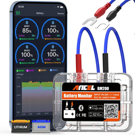 Tester Bluetooth Παρακολούθησης Μπαταρίας Αυτοκινήτου Ancel BM200