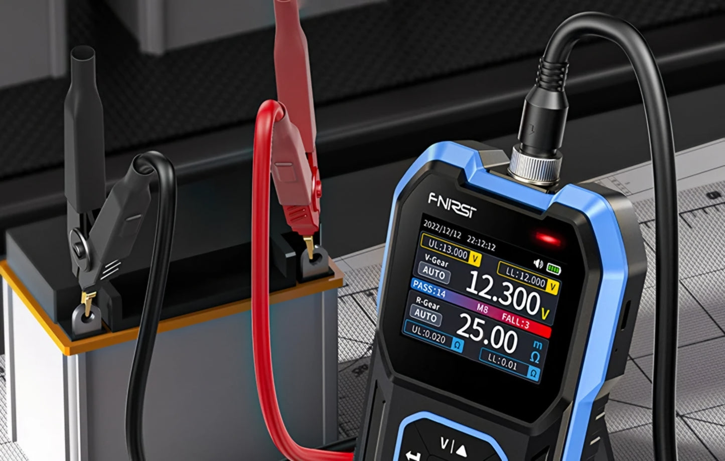 Tester Service Fnirsi HRM-10 για μέτρηση εσωτερικής αντίστασης και τάσης μπαταρίας / συσσωρευτή