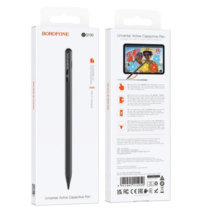Touch Pen Borofone BG100 για Apple iPad Series, Ενεργή Έκδοση, Μαύρο