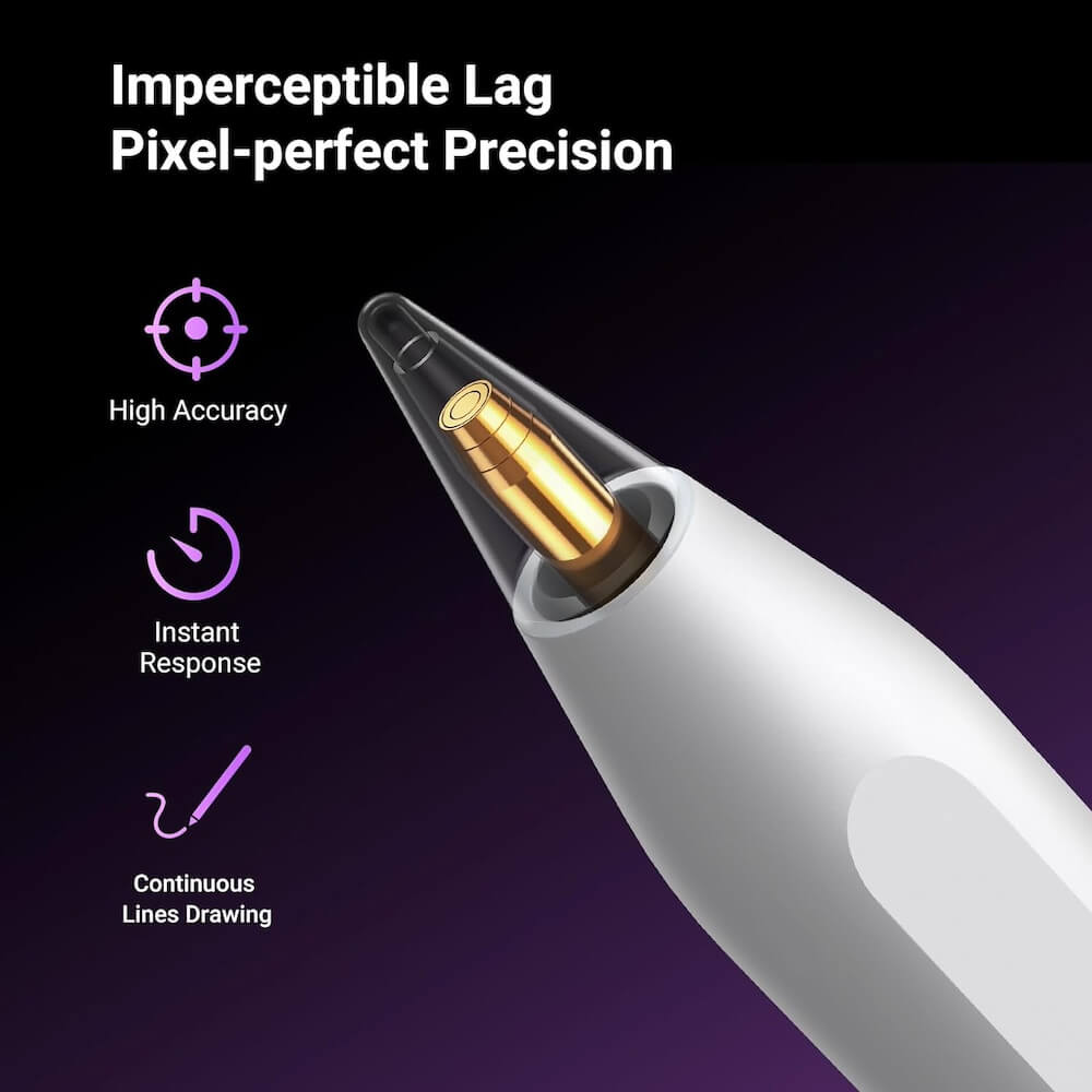 UGREEN Touch Pen for Apple iPad, Active Version, White