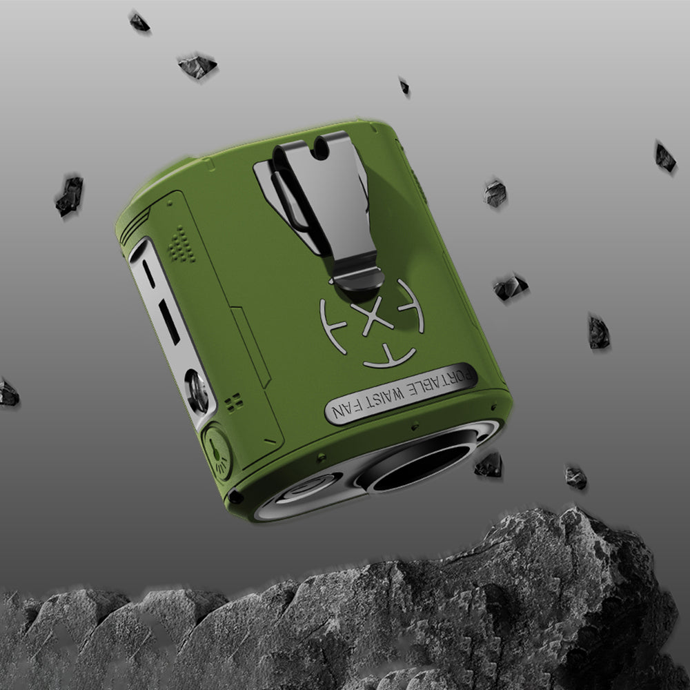 Techsuit Z14 Portable Fan with 5000mAh External Battery, Grey