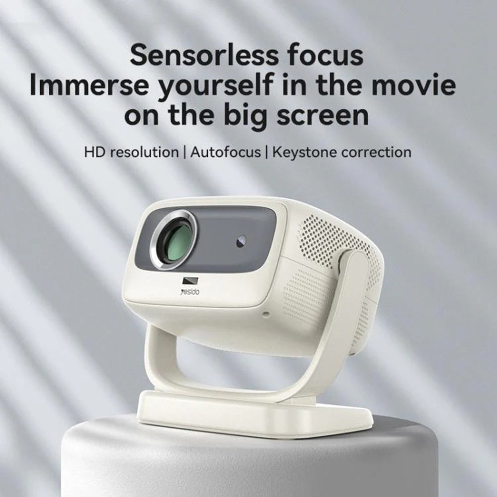 Βιντεοπροβολέας Yesido TV13, 720P, 190ANSI, Android 9.0, Λευκό