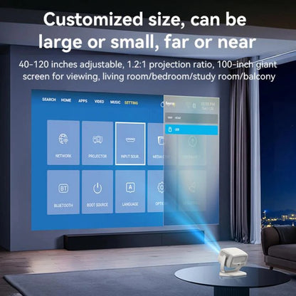 Βιντεοπροβολέας Yesido TV13, 720P, 190ANSI, Android 9.0, Λευκό