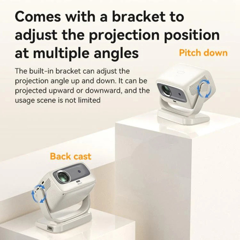 Βιντεοπροβολέας Yesido TV13, 720P, 190ANSI, Android 9.0, Λευκό